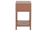MESITA DE NOCHE 1 CAJON PINO MDF MARRON 48x36x61CM