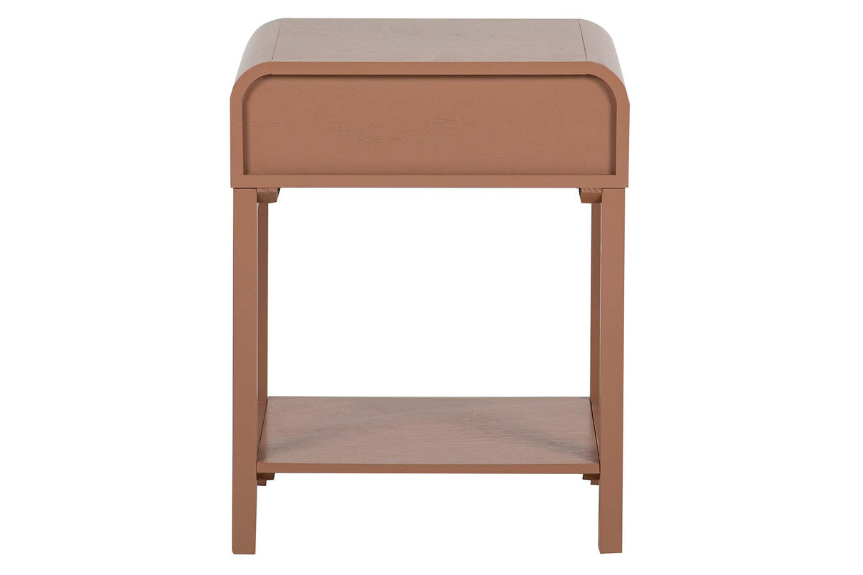 MESITA DE NOCHE 1 CAJON PINO MDF MARRON 48x36x61CM