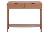 CONSOLA 2 CAJONES PINO MDF MARRON 90x32x75 CM