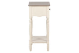MESITA DE NOCHE 1 CAJON PINO MDF BEIGE 45x35x75 CM