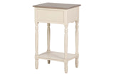 MESITA DE NOCHE 1 CAJON PINO MDF BEIGE 45x35x75 CM