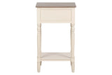 MESITA DE NOCHE 1 CAJON PINO MDF BEIGE 45x35x75 CM