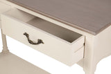 CONSOLA 2 CAJONES PINO MDF BEIGE 90x35x75 CM