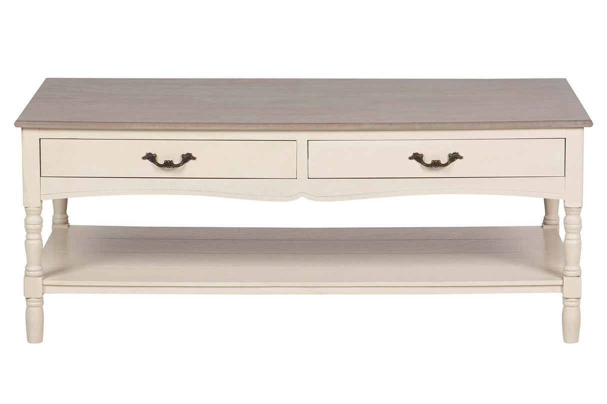 MESA CENTRO PINO MDF BEIGE 120x48x60 CM