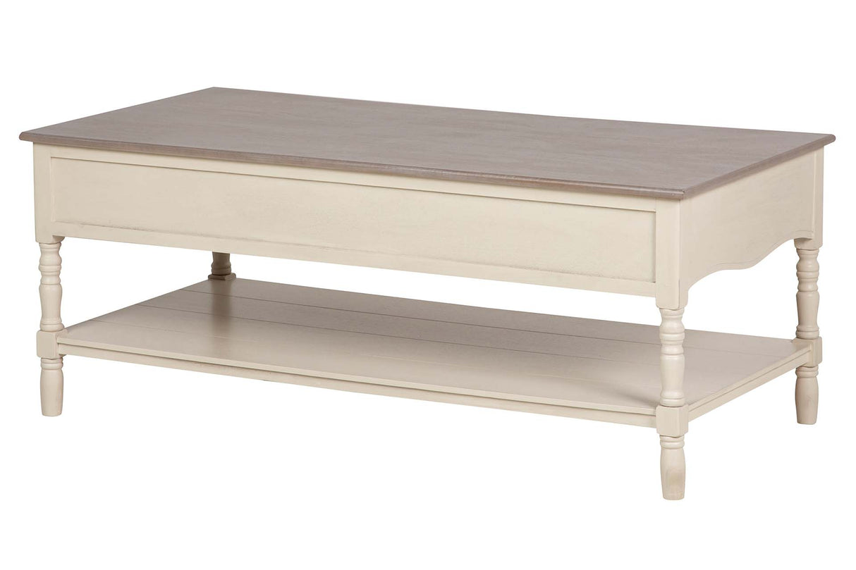 MESA CENTRO PINO MDF BEIGE 120x48x60 CM