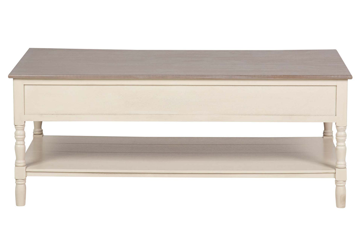 MESA CENTRO PINO MDF BEIGE 120x48x60 CM