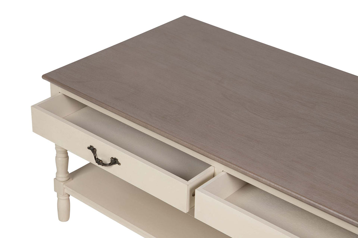 MESA CENTRO PINO MDF BEIGE 120x48x60 CM