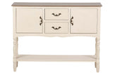 CONSOLA CAJONES PUERTAS PINO MDF BEIGE 106x28x81CM