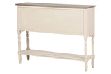 CONSOLA CAJONES PUERTAS PINO MDF BEIGE 106x28x81CM
