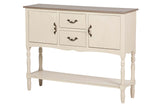 CONSOLA CAJONES PUERTAS PINO MDF BEIGE 106x28x81CM