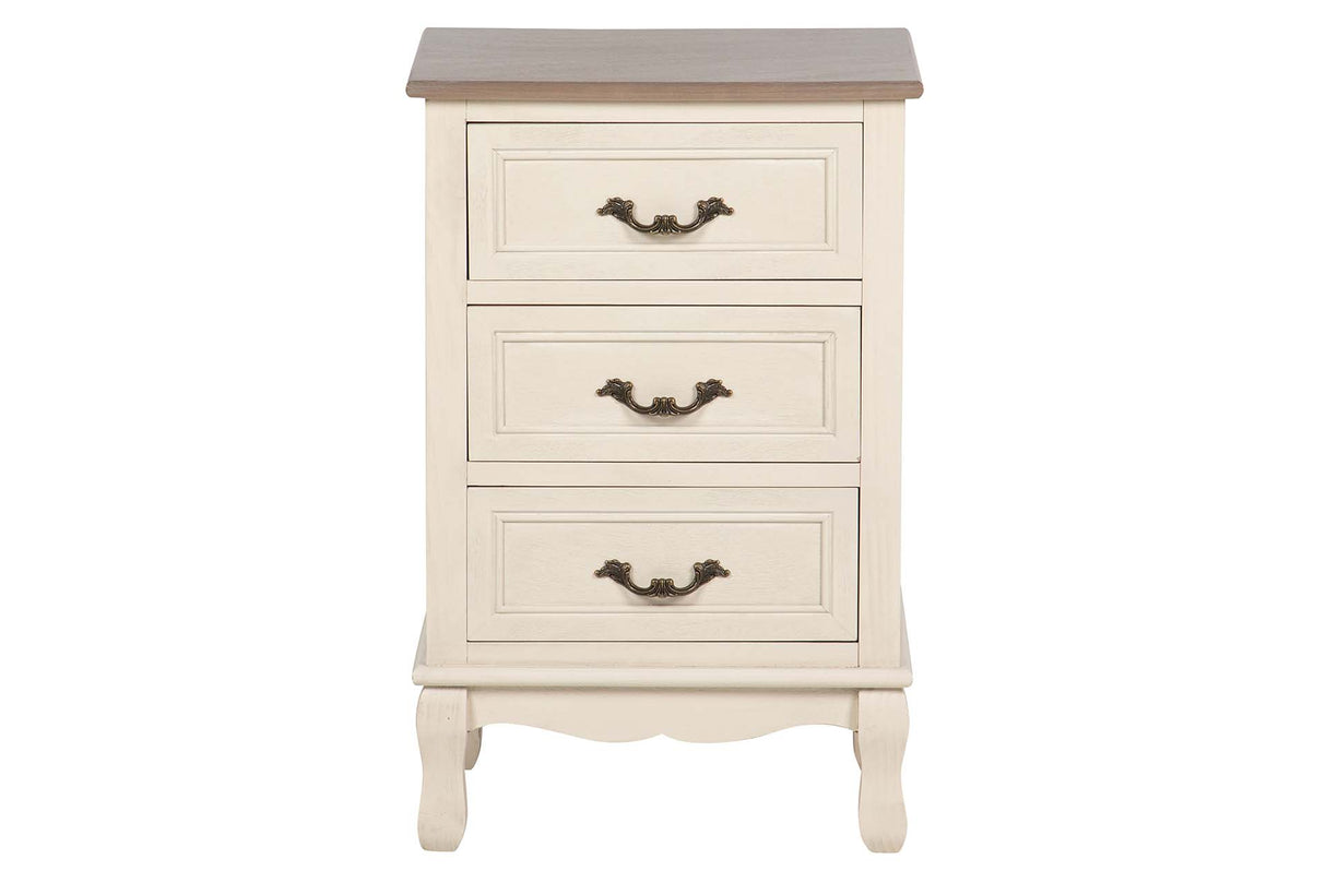 MESITA DE NOCHE PINO MDF BEIGE 43x33x66 CM