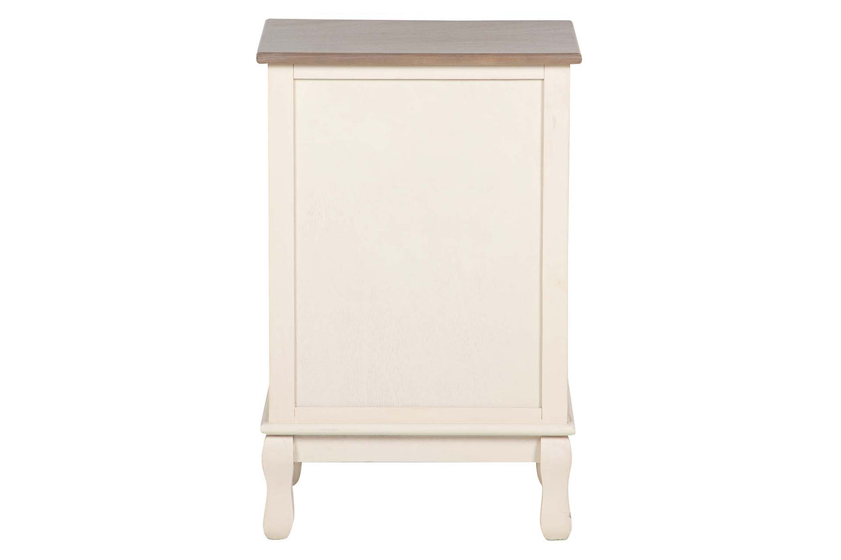 MESITA DE NOCHE PINO MDF BEIGE 43x33x66 CM