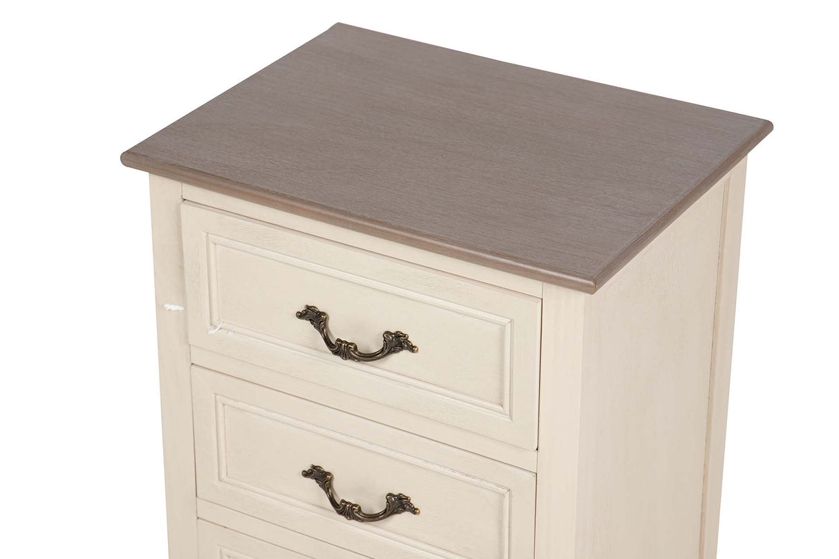 MESITA DE NOCHE PINO MDF BEIGE 43x33x66 CM