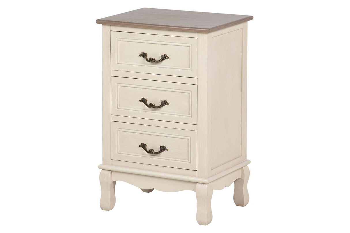MESITA DE NOCHE PINO MDF BEIGE 43x33x66 CM
