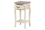 MESITA DE NOCHE 1 CAJON PINO MDF BEIGE 35x35x69 CM