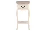 MESITA DE NOCHE 1 CAJON PINO MDF BEIGE 35x35x69 CM