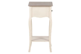 MESITA DE NOCHE 1 CAJON PINO MDF BEIGE 35x35x69 CM