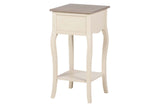 MESITA DE NOCHE 1 CAJON PINO MDF BEIGE 35x35x69 CM