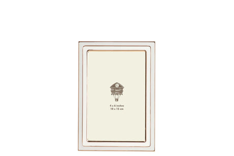PORTAFOTOS METAL MARRON BEIGE 10x15 CM