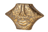 Gold Metal Florero 38x11x24 cm