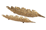 SET 2 BANDEJAS METAL DORADO 66x20x5 55x16x4 CM