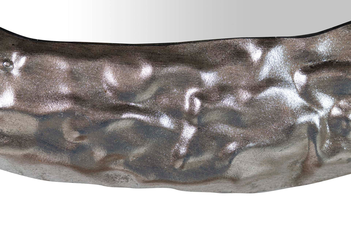 ESPEJO METAL PLATEADO 53x3x53 CM