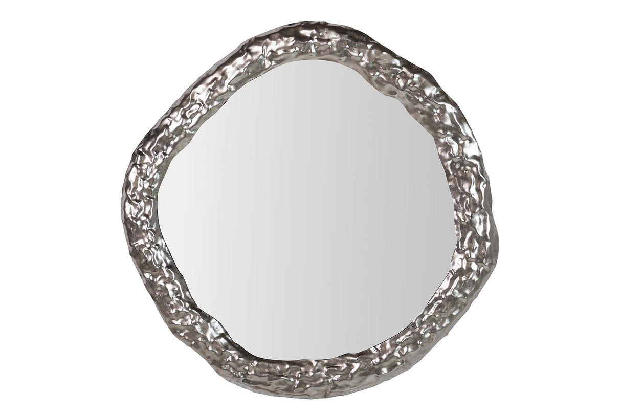Specchio in metallo argento da 53x3x53 cm