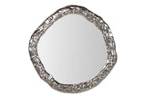 Specchio in metallo argento da 53x3x53 cm