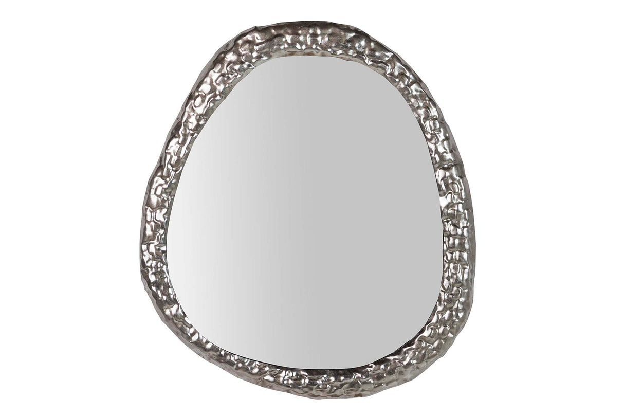 Specchio in metallo argento 53x3x57 cm