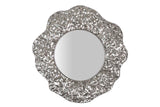Specchio in metallo argento 71x4x74 cm