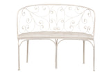 BANCO FORJA BLANCA ANTIQUE 110x66x95 CM