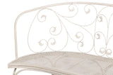 BANCO FORJA BLANCA ANTIQUE 110x66x95 CM