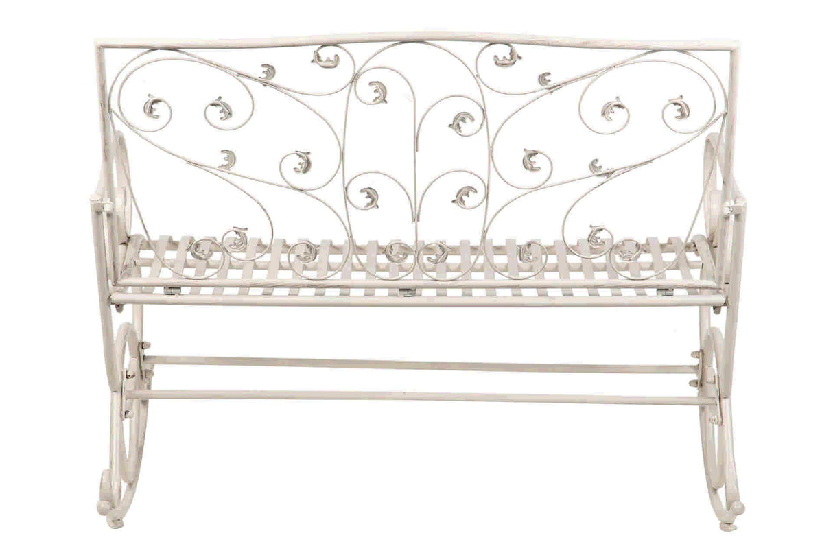 BANCO FORJA BLANCA ANTIQUE 110x66x95 CM