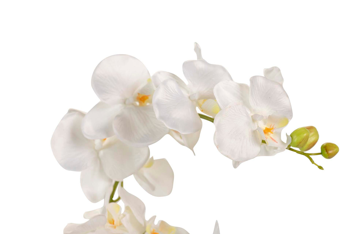 Weißer Polyester Orchidee mit Topf 34x34x71 cm