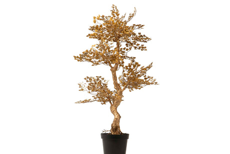 ARBOL BONSAI DORADO CON MACETA 75x50x120 CM