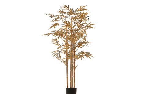 Albero di bambu oro con pentola 78x51x137 cm