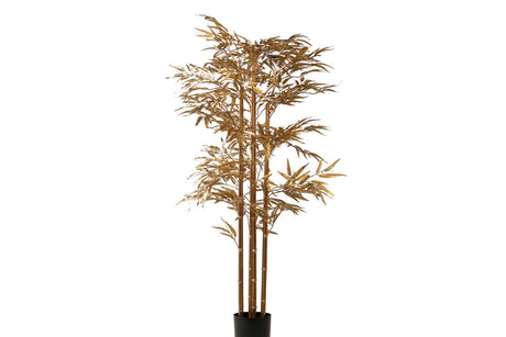 Albero di bambu oro con pentola 78x51x167 cm