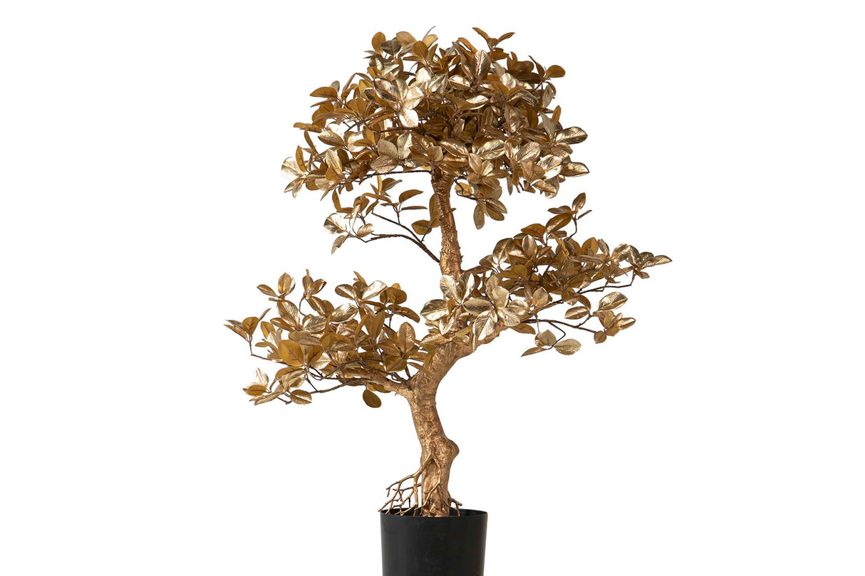 ARBOL FICUS DORADO CON MACETA 70x42x89 CM