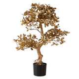 ARBOL FICUS DORADO CON MACETA 70x42x89 CM