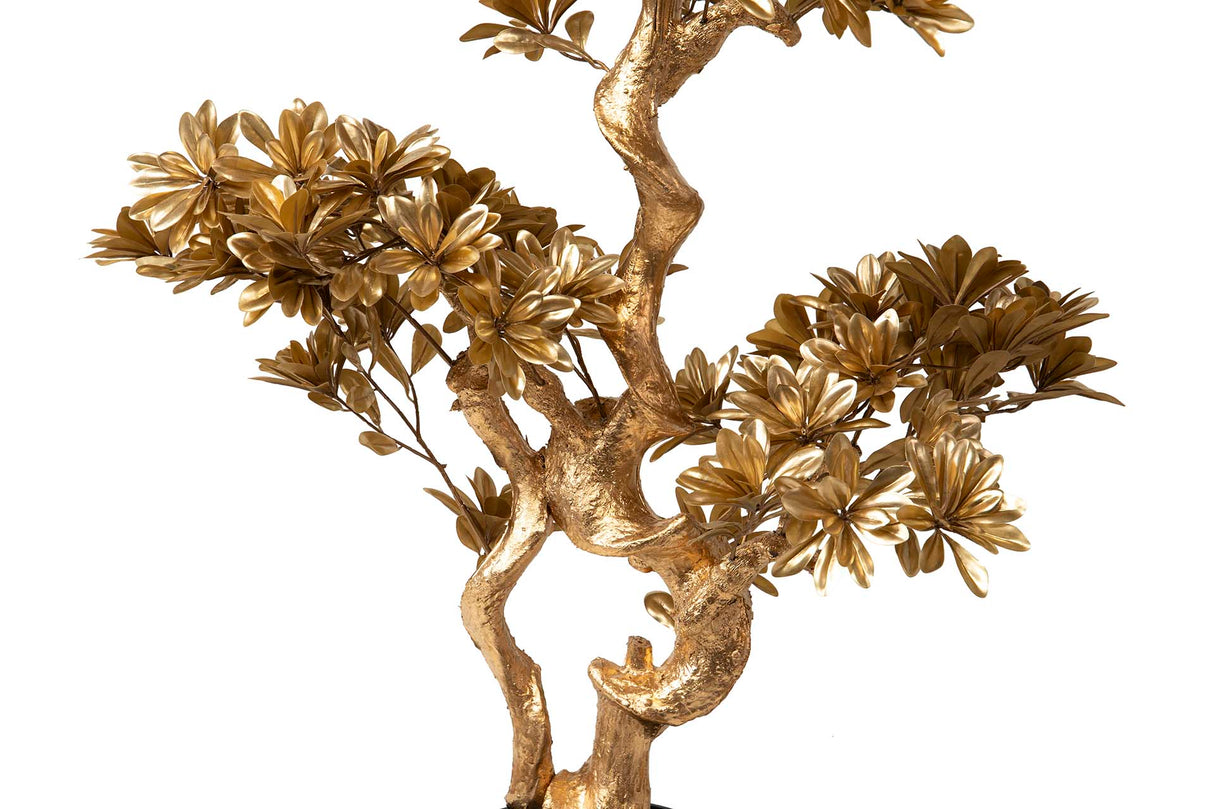 ARBOL BONSAI DORADO CON MACETA 75x50x152 CM