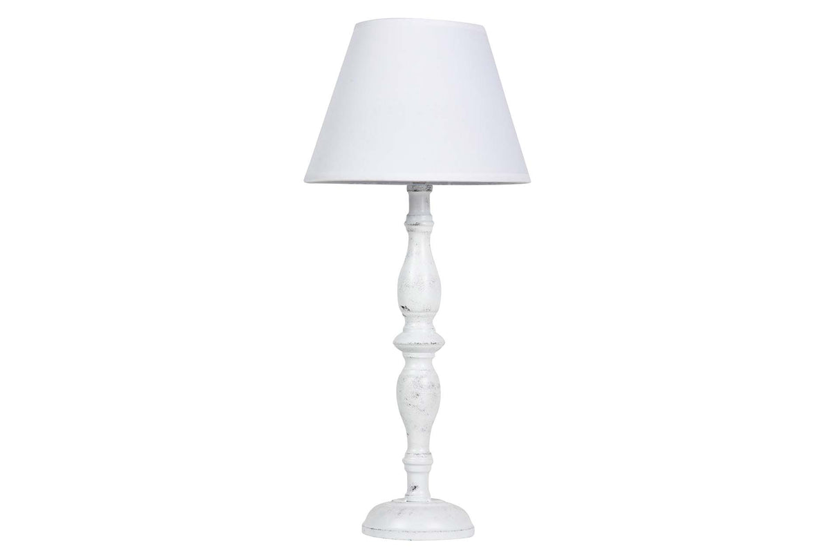 LAMPARA DE SOBREMESA METAL GRIS 23x23x55 CM