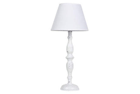 LAMPARA DE SOBREMESA METAL GRIS 23x23x55 CM