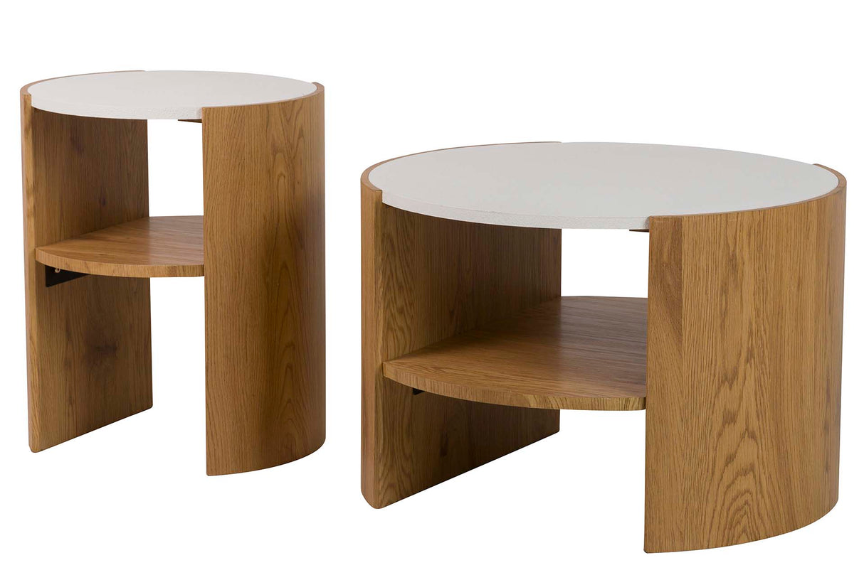 Définissez 2 tables MDF 60x60x40 / 40x40x48 cm