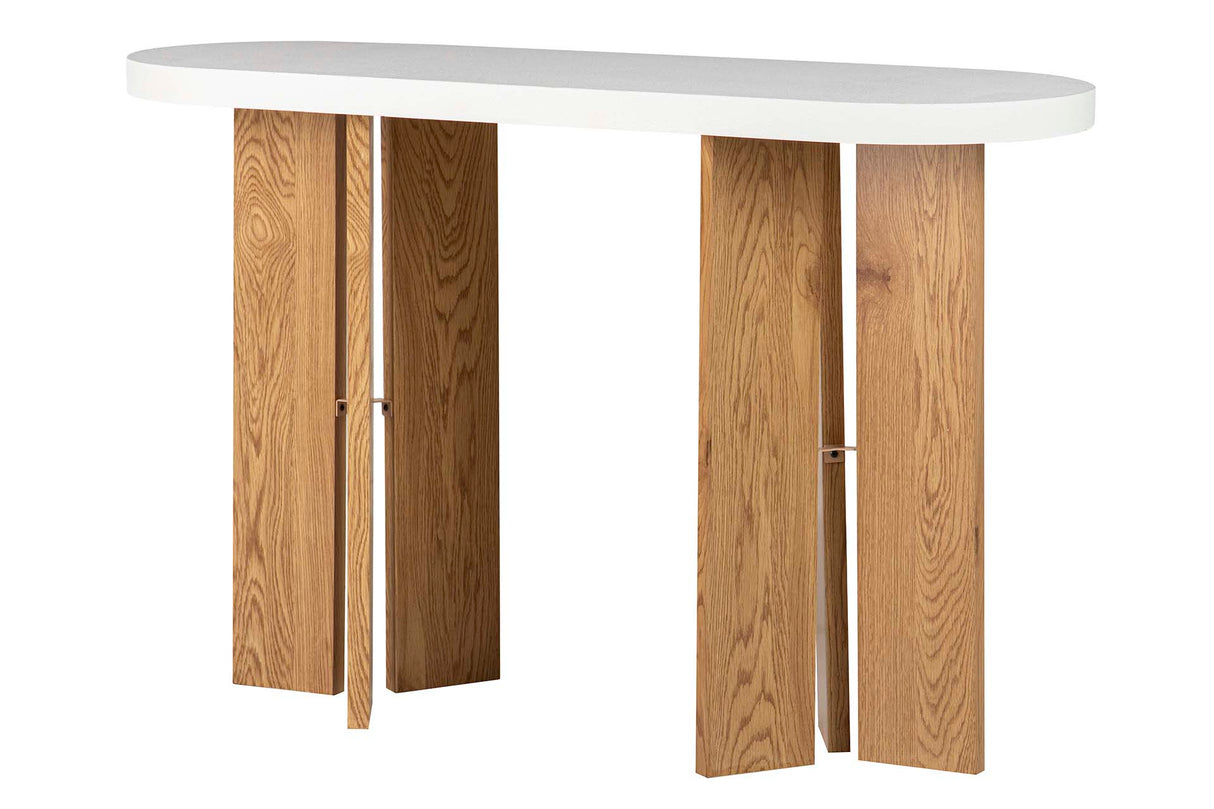 Console blanc marron MDF 120x40x75 cm