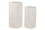 SET 2 PEDESTALES MDF 36x36x81 31x31x66 CM