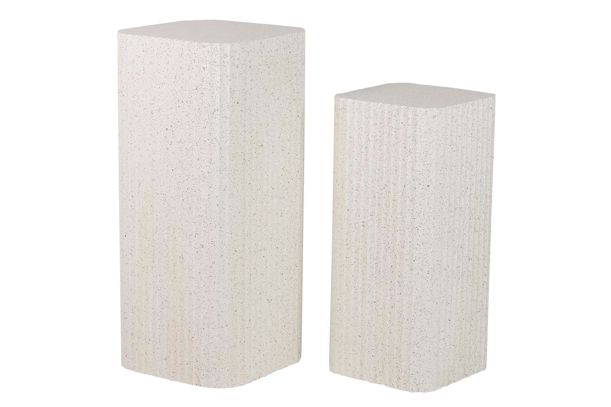Setzen Sie 2 MDF -Sockel 36x36x81 31x31x66 cm