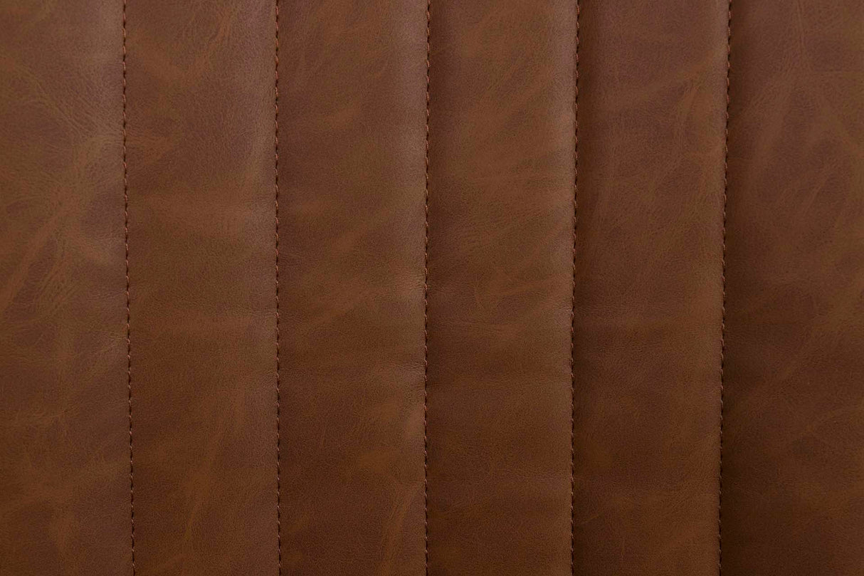 SILLA METAL PU MARRON 48x56x80 CM