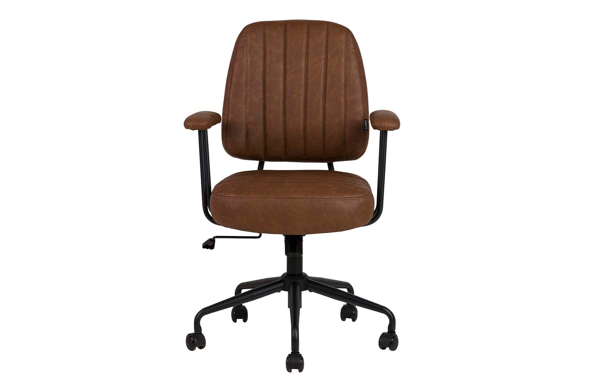 SILLA ESCRITORIO REGULABLE MARRON 65x68x97/103 CM