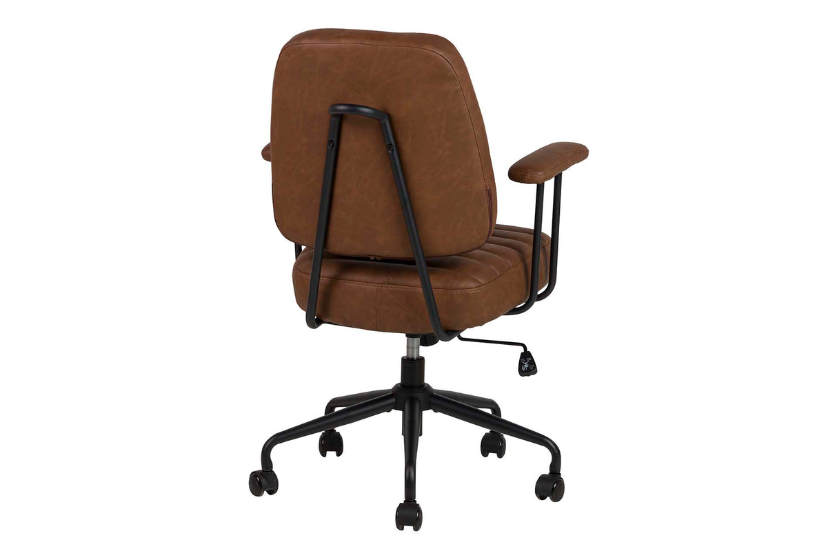 SILLA ESCRITORIO REGULABLE MARRON 65x68x97/103 CM