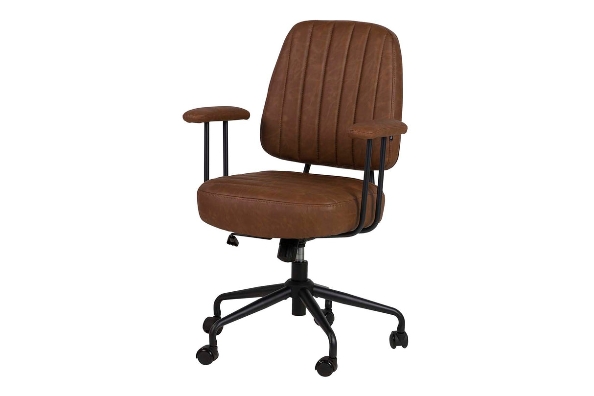 SILLA ESCRITORIO REGULABLE MARRON 65x68x97/103 CM